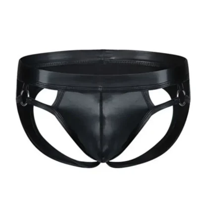 Men's Elastic Black Jockstrap - Image 5