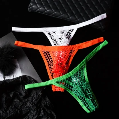 Fishnet Solid Color Thongs - Image 2
