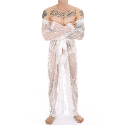 Transparent Long Sleeve Robe - Image 2