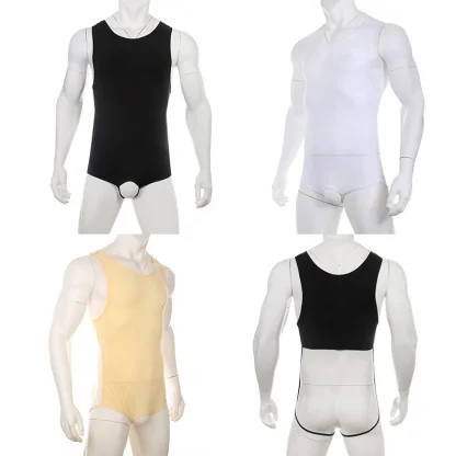 Elastic Open Back Bodysuit - Image 6
