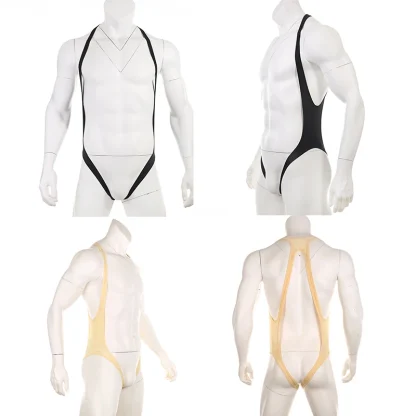 Elastic Open Back Bodysuit - Image 5