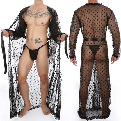 Transparent Long Sleeve Robe