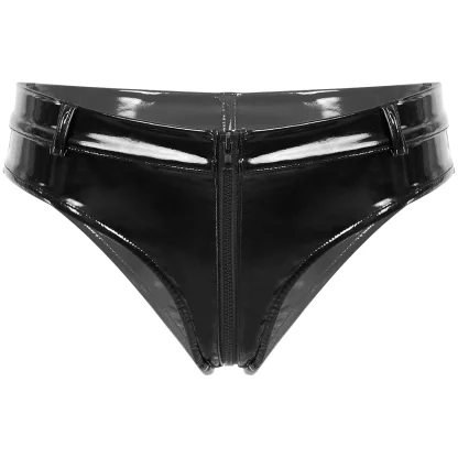 Low-rise Zip Crotch Shiny Panty - Image 4
