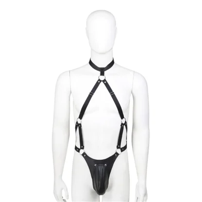 Black Halter Bodysuit Harness - Image 2