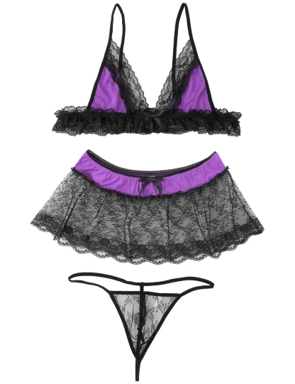 Sexy See-through Lace Lingerie - Image 3