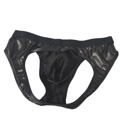 Faux Leather Cutout Jockstrap - Image 6