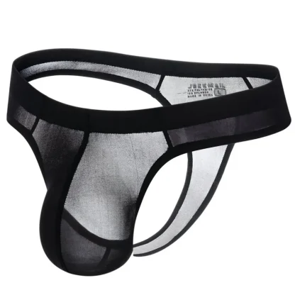 Men's Bulge Pouch Sheer Thong - Image 2