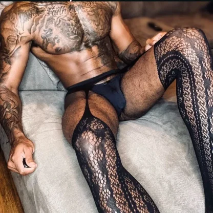 Open Crotch Fishnet Pantyhose - Image 7