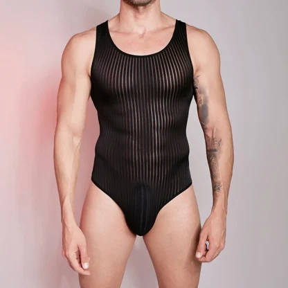 See-through Mesh Solid Bodysuits