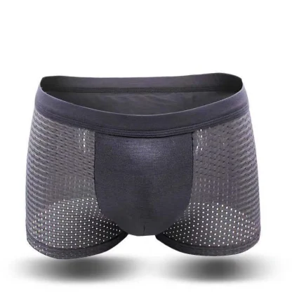 Mesh Plain Color Boxer Brief
