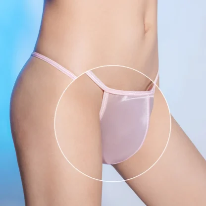 Sexy Shiny Solid Color Thong - Image 8