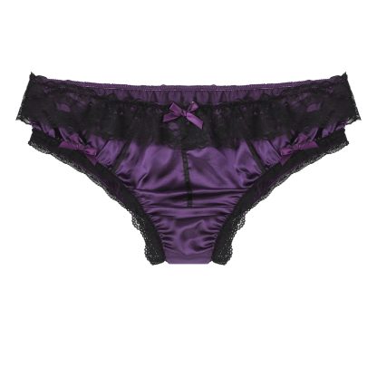 Lace Trim Bowknot Bikini Brief - Image 9