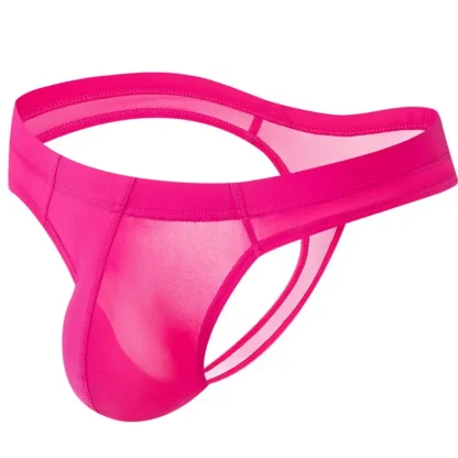 Men's Bulge Pouch Sheer Thong - Image 8
