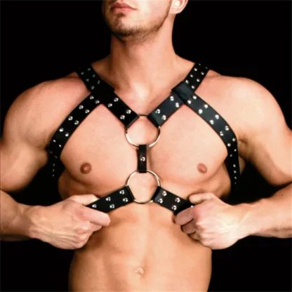 Black Chest Sexy Harness - Image 2