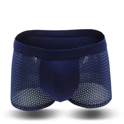 Mesh Plain Color Boxer Brief - Image 3