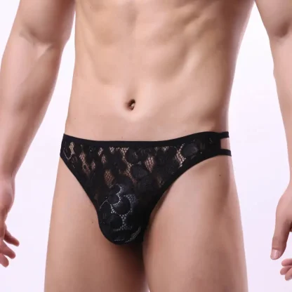 Strappy See-through Lace Thong - Image 2