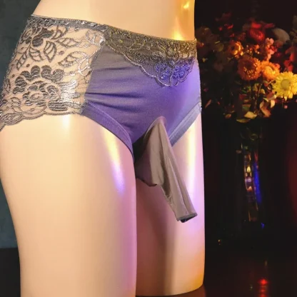 Mid Waist Floral Lace Panties - Image 4