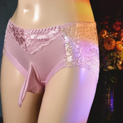 Mid Waist Floral Lace Panties - Image 8