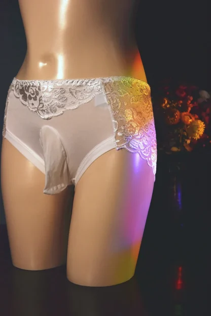 Mid Waist Floral Lace Panties - Image 6