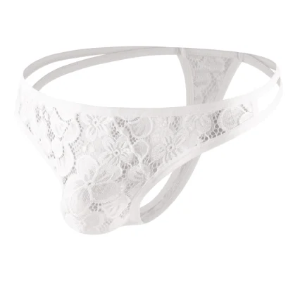 Strappy See-through Lace Thong - Image 10