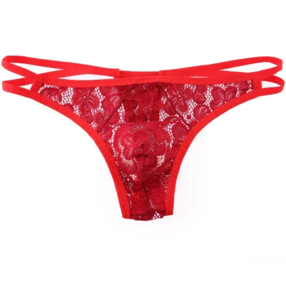 Strappy See-through Lace Thong