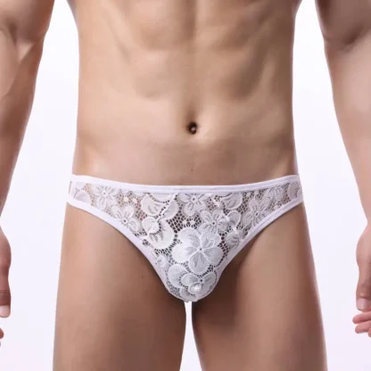 Strappy See-through Lace Thong - Image 5