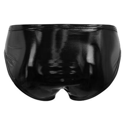 Faux Leather Glossy Brief - Image 7