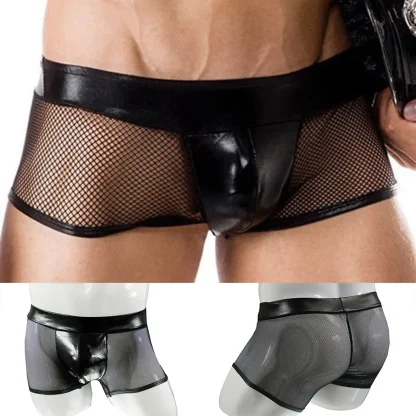 Black Fishnet Sexy Boxer Brief - Image 6