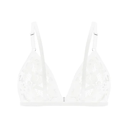 See-through Lace Triangle Bra - Image 11