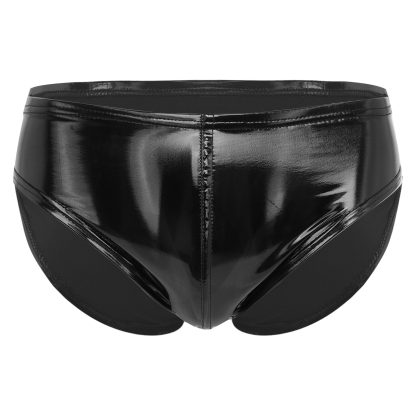 Faux Leather Glossy Brief - Image 6