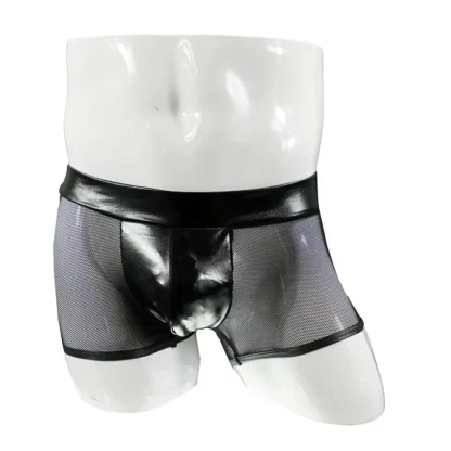 Black Fishnet Sexy Boxer Brief - Image 2