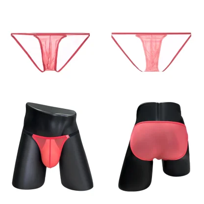 Transparent Strap Mesh Brief - Image 14