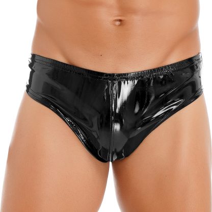 Faux Leather Glossy Brief - Image 3