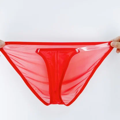 Transparent Strap Mesh Brief - Image 7