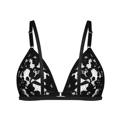 See-through Lace Triangle Bra - Image 12