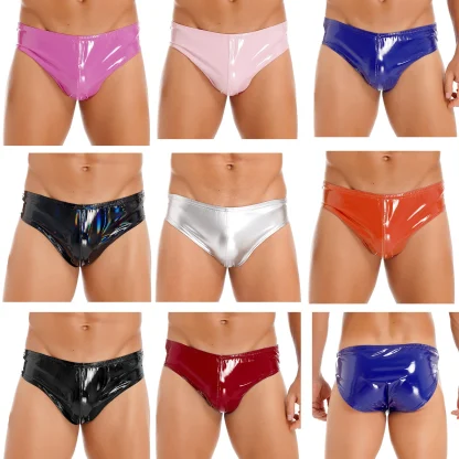 Faux Leather Glossy Brief - Image 11