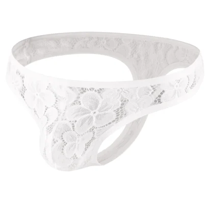 Floral Pattern Sheer Lace Thong - Image 7