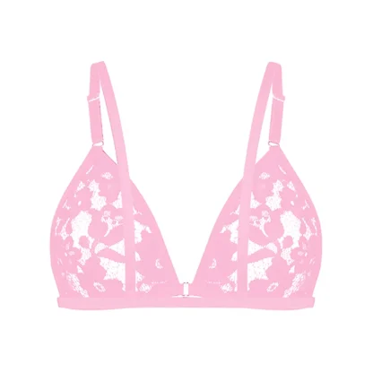 See-through Lace Triangle Bra - Image 13
