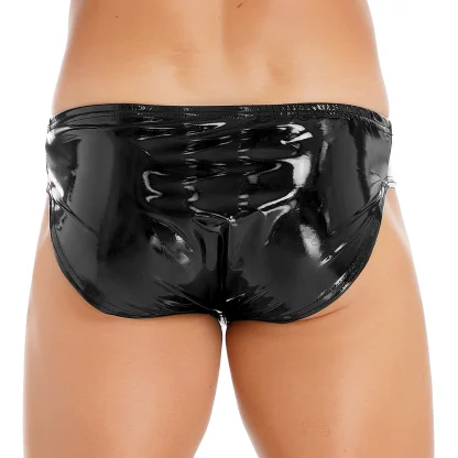 Faux Leather Glossy Brief - Image 4