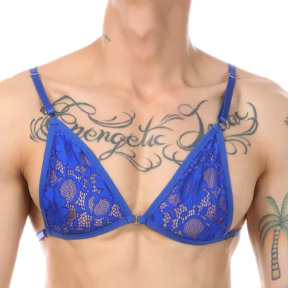 See-through Lace Triangle Bra - Image 2